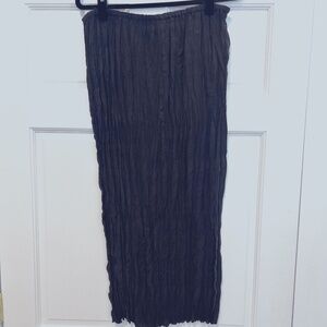 EUC - Toteme - EU size 40/L - gray Crinkled Silk Midi Skirt